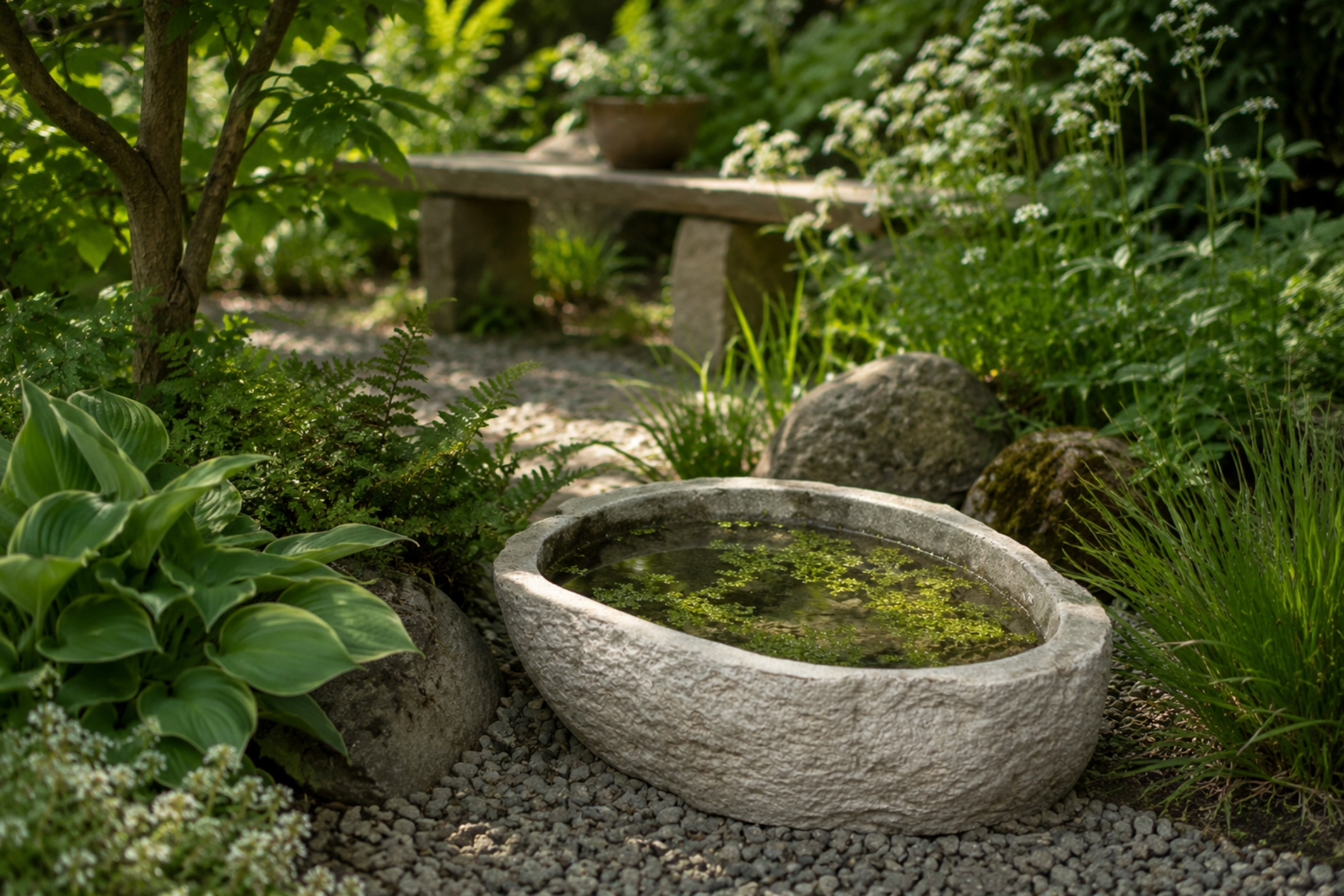 Riverstone-Schale als Wasser- oder Pflanzschale