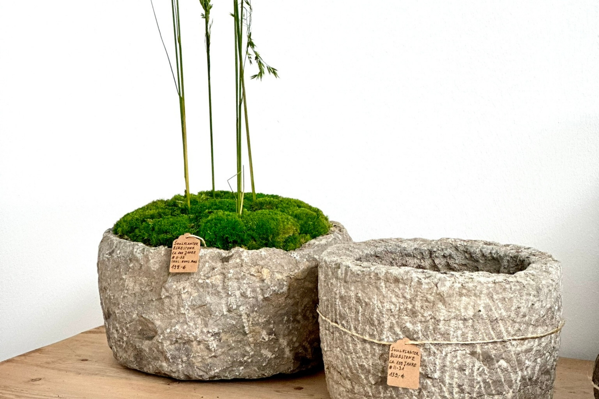 Soulplanter® rund als Pflanzgefäß aus Naturstein