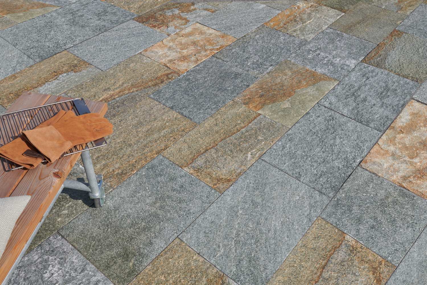 Struktura gesägte Kanten Terrassenplatten