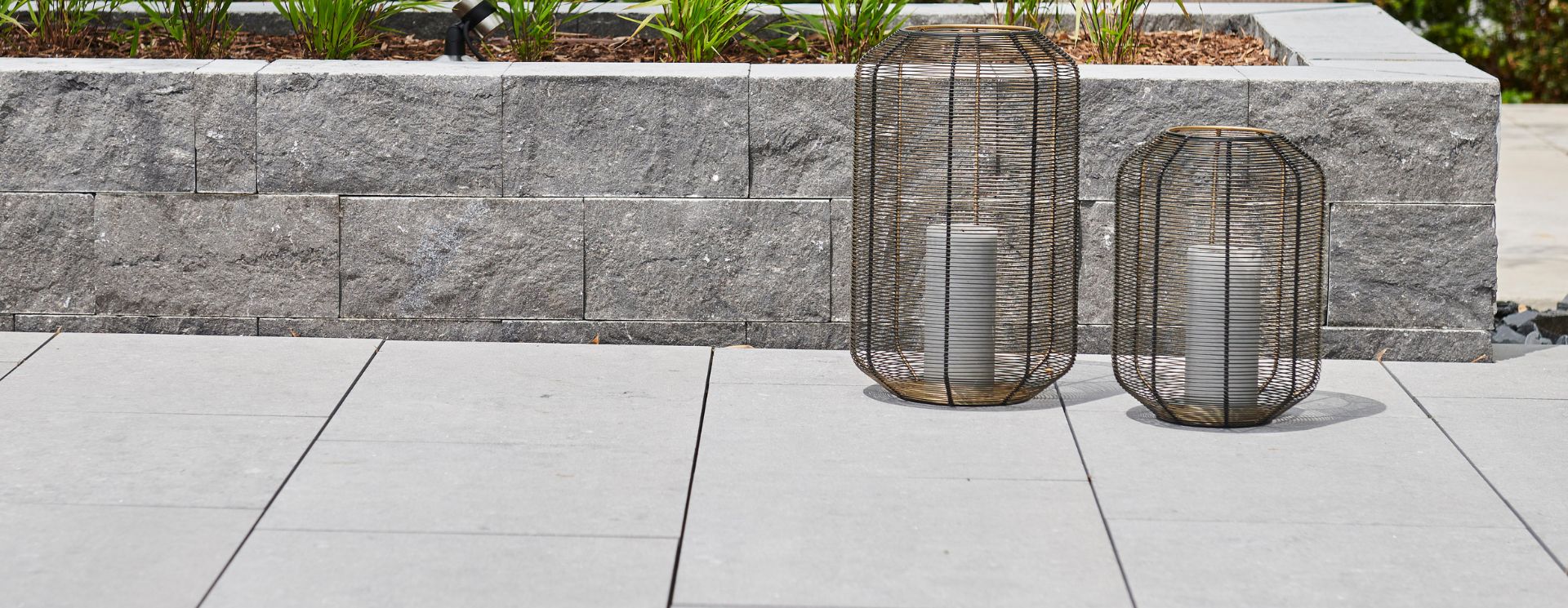 Terrassenplatten aus Kalkstein