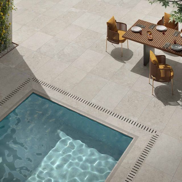 Beige BG02 Feinsteinzeug Terrassenplatten