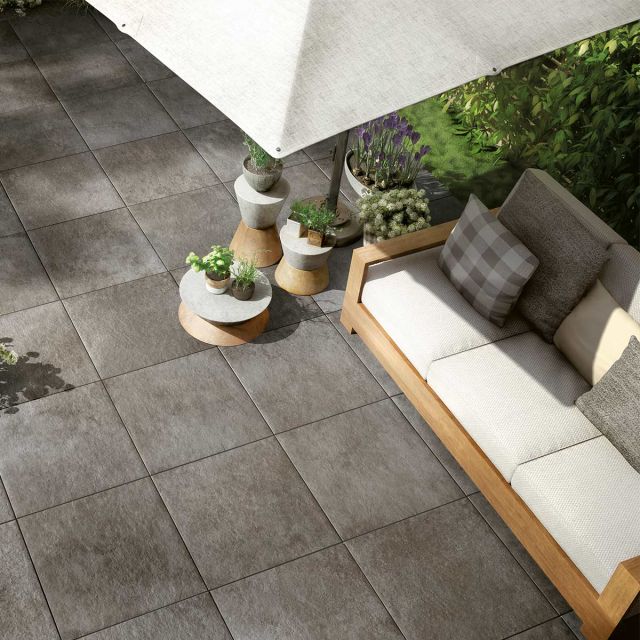 Dark OF03 Feinsteinzeug Terrassenplatten