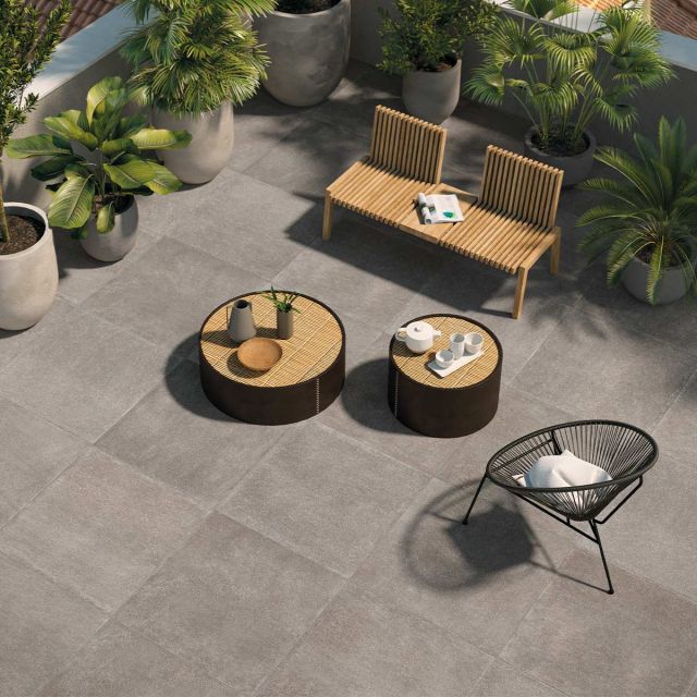 Dotcom Mud DG02 Feinsteinzeug Terrassenplatten