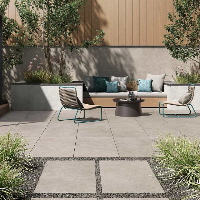 Gris Catalan EY04 Feinsteinzeug Terrassenplatten