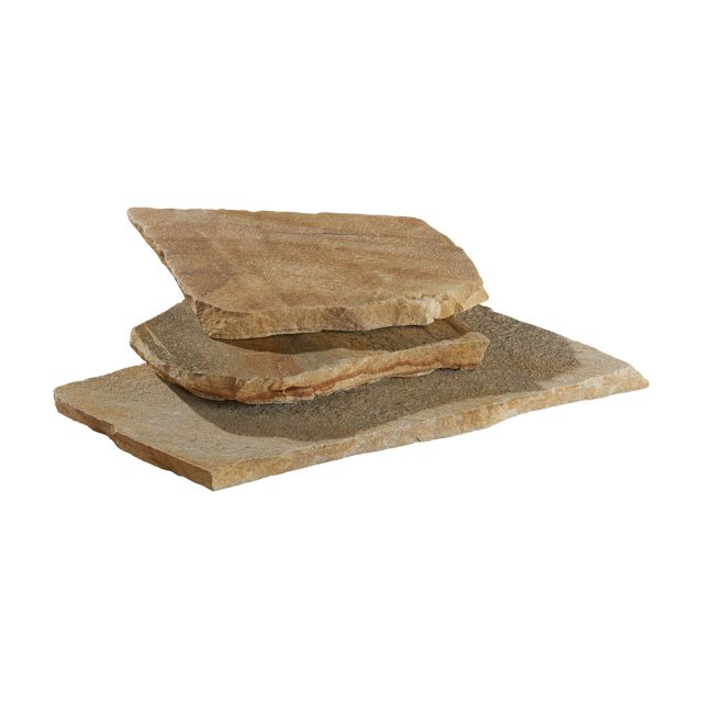 Gebirgsquarzit Gold Polygonalplatten