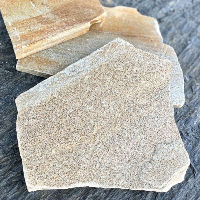Gebirgsquarzit Gold Polygonalplatten