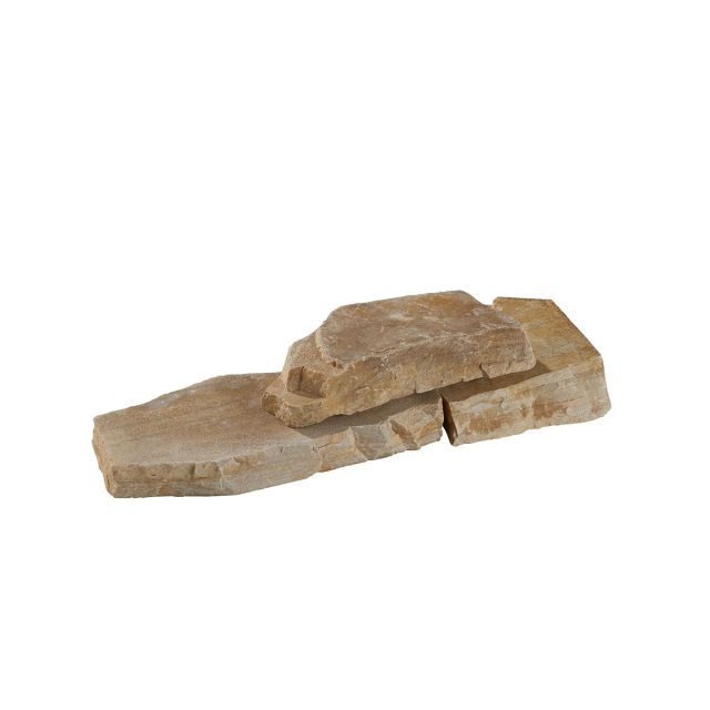 Gebirgsquarzit Gold Trockenmauersteine