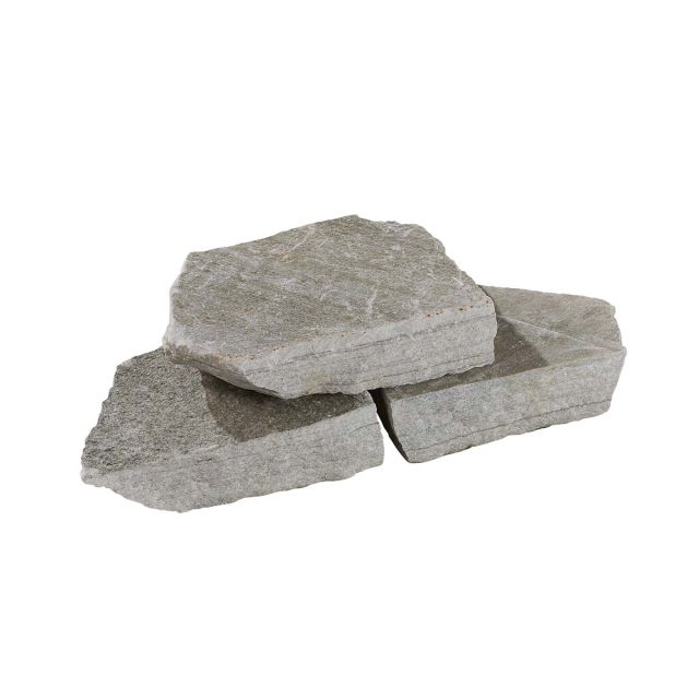 Gebirgsquarzit Silber Trockenmauersteine