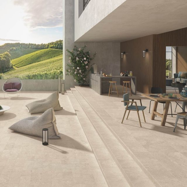 MaPierre Beige MP02 Feinsteinzeug Terrassenplatten