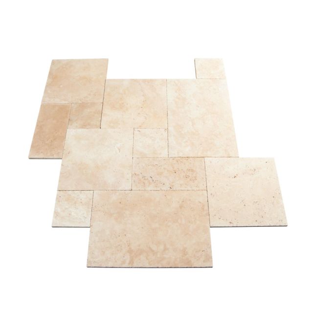 TIVO®Travertin Crema Terrassenp. im Röm. Verband