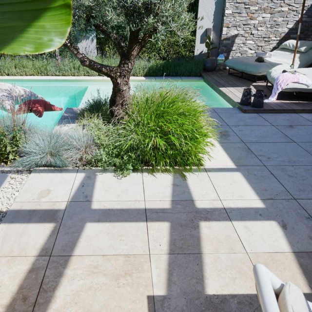 TIVO® Travertin Crema Terrassenplatten LOUV®