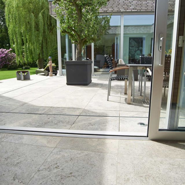 TIVO® Travertin Grigio Terrassenplatten Plaza