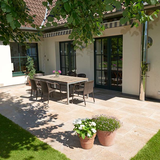 TIVO® Travertin Noce Terrassenplatten Plaza