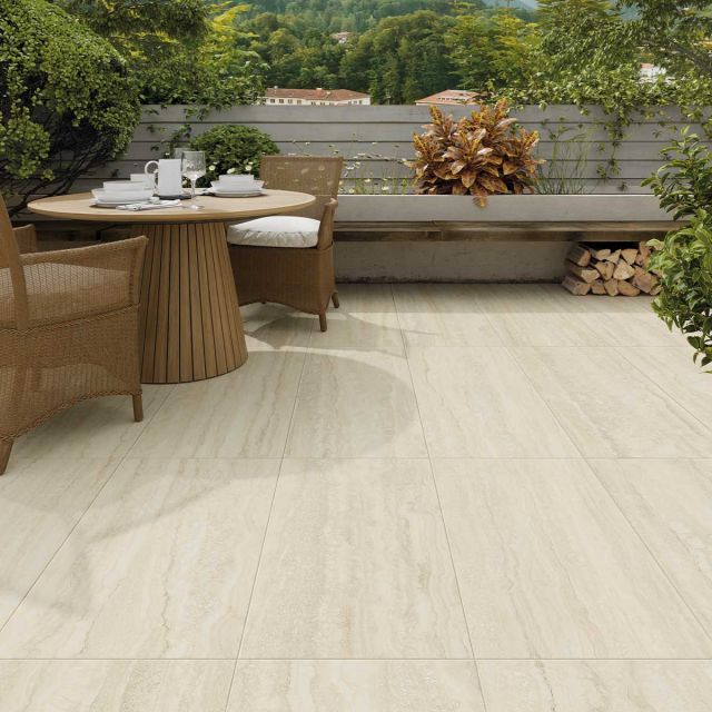 Travertine TM02 Beige Feinstein Terrassenplatten