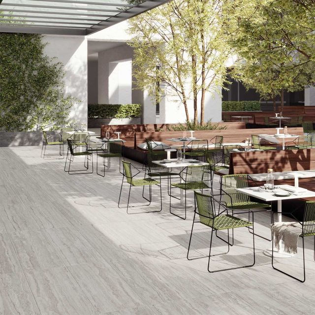 Travertine TM03 Grau Feinstein Terrassenplatten