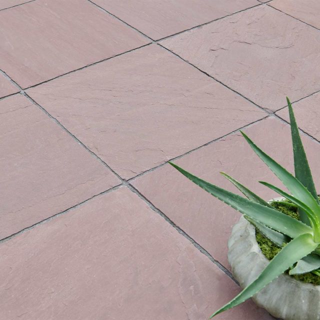 Tropical Red Sandstein Terrassenplatten Vintage